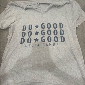 Delta Gamma Sorority T-Shirt “Do Good” size large Gray